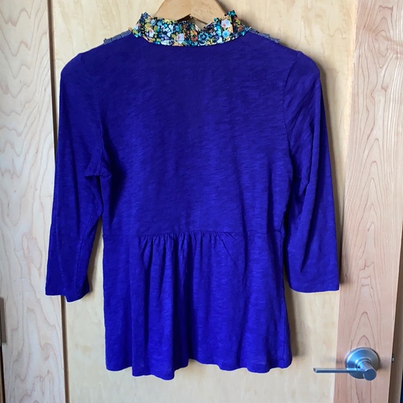 Anthropologie DELETTA 3/4 Sleeve Top - Picture 6 of 9